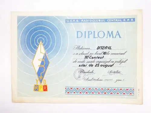 Urkunden Nachlass Amateurfunk WADM Contest Diplom DDR 1960er 