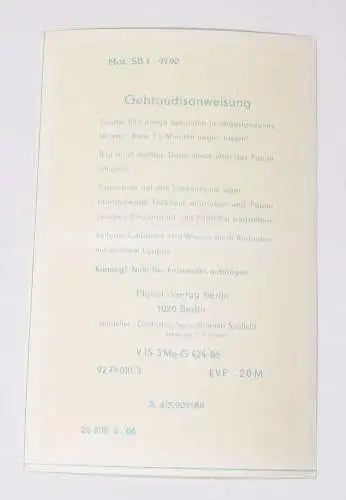 DDR Abziehbild Pittiplatsch Schnatterinchen 1986