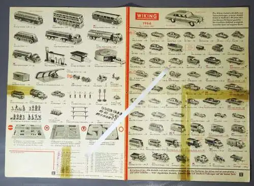 Prospekt Wiking 1966  Vehrkehrsmodelle 1963 Modellautos 