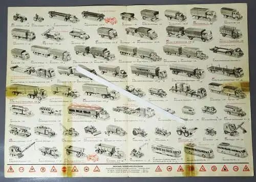 Prospekt Wiking 1966  Vehrkehrsmodelle 1963 Modellautos