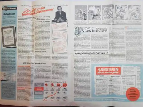 Sparer Zeitung 1959 Extrablatt Berlin Freiexemplar 12 Milliarden Spareinlagen