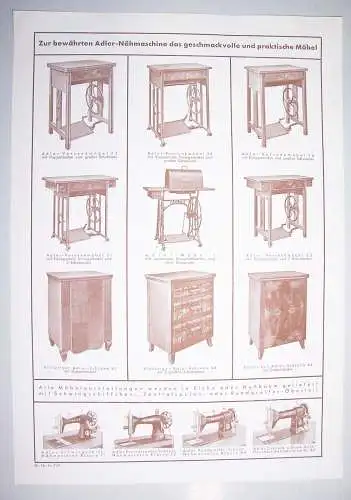 Werbeblatt Adler Nähmaschinen Koch Bielefeld 1939 ! (D