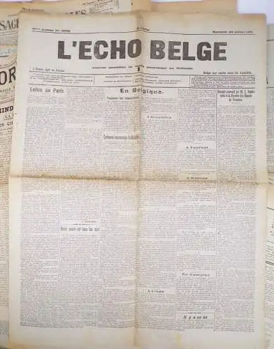 Konvolut belgische Zeitungen 1 Weltkrieg WW1 Belgien