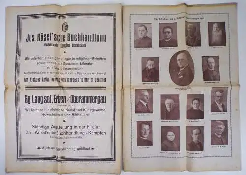 Zeitung Allgäuer Katholikentag 1926 Festgabe der Allgäuer Zeitung Kempten 1926