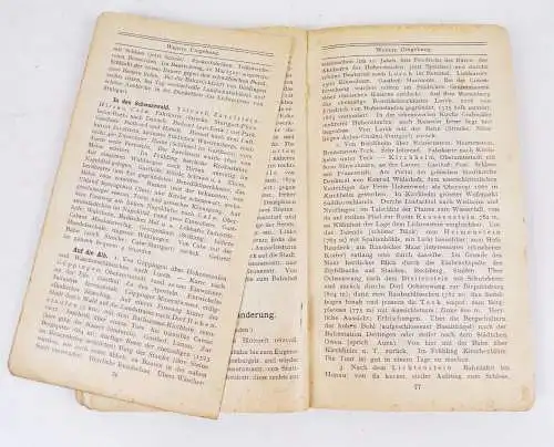 Stuttgart und Umgebung Bazlen alter Reiseführer Buch um 1910