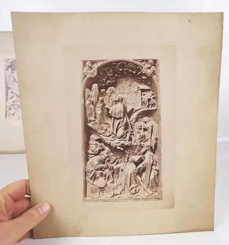 Fotografien Relief Hohenzollern Grabmal um 1890 Albumin 3 Fotos