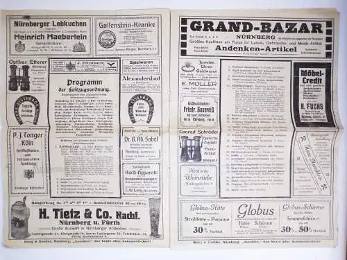 Nürnberg Festzug Programm 8 deutsches Sängerbundfest 1912