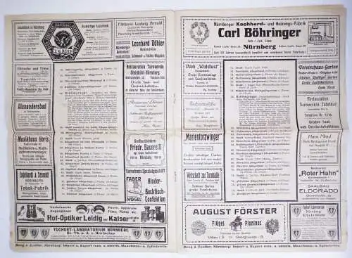 Nürnberg Festzug Programm 8 deutsches Sängerbundfest 1912