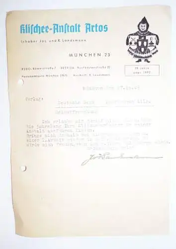 Konvolut Klischee Reklame Kaufbeuren Prospekte 1928 bis 1949