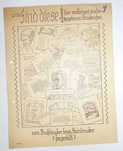 Konvolut Klischee Reklame Kaufbeuren Prospekte 1928 bis 1949