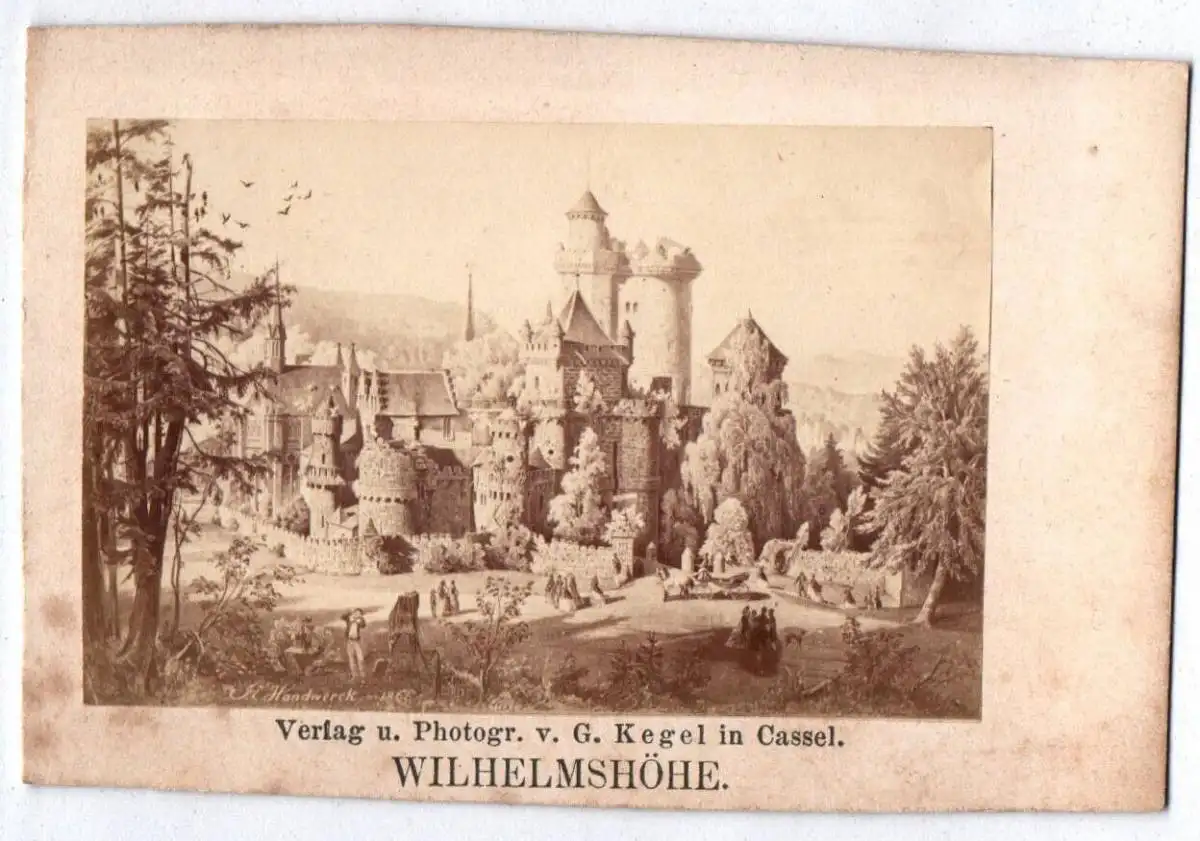 CDV Foto Wilhelmshöhe Kassel um 1870 0