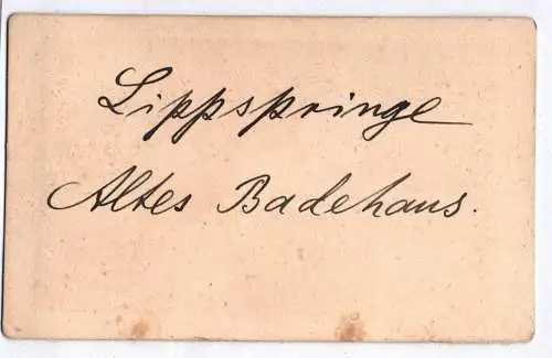 CDV Foto  Bad Lippspringe Altes Badehaus 1870 er