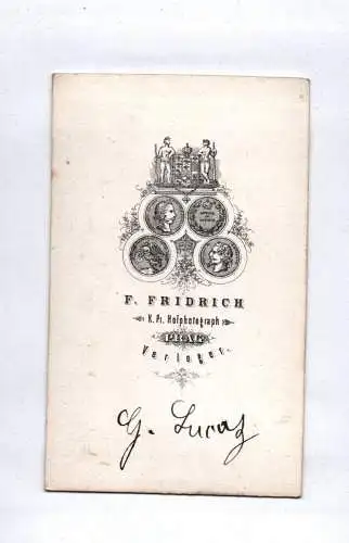 CDV Foto Homburg v d Höhe Ludwigsbrunnen um 1880 Fridrich Hofphotograph Prag