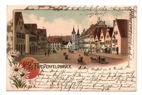 Litho Ak Gruss aus Fürstenfeldbruck Martha Bräu