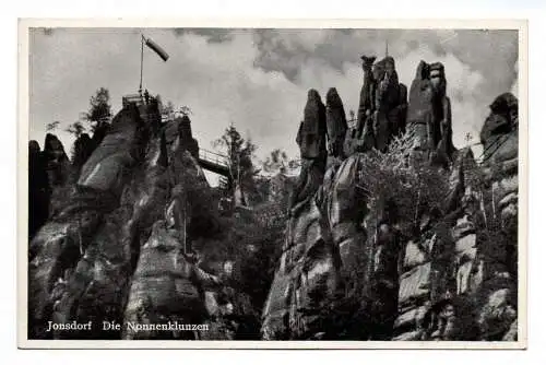 Ak Jonsdorf Die Nonnenklunzen Zittauer Gebirge Nonnenfelsen