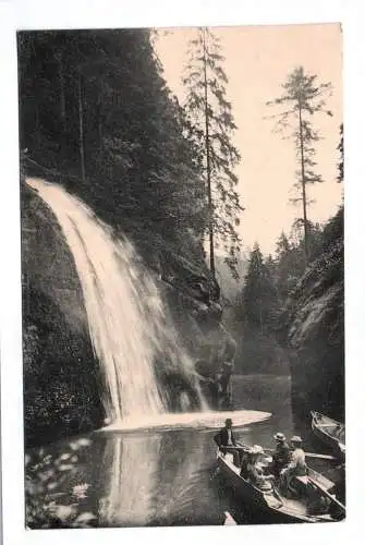 Ak Böhmische Schweiz Edmundsklamm Wasserfall