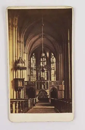 CdV Foto Friedberg Hessen Inneres der Kirche um 1880 Trapp und Münch