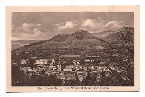 Ak Bad Blankenburg Thüringer Wald mit Ruine Greifenstein