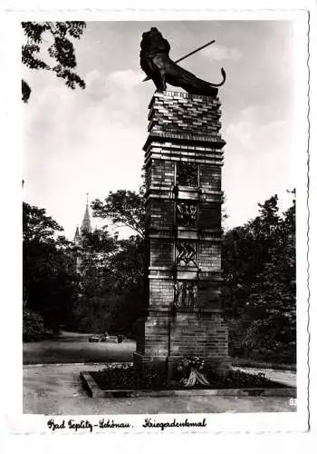 Ak Bad Teplitz Schönau Kriegerdenkmal 1941