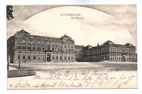 Ak Würzburg Königliche Residenz 1901