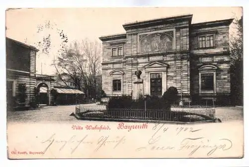 Ak Villa Wahnfried Bayreuth 1902