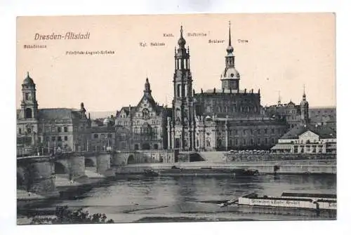 Ak Dresden Altstadt Ständehaus Katholische Hofkirche Friedrich August Brücke