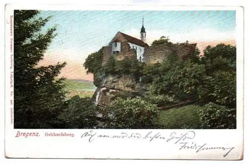 Künstler Ak Bregenz Gebhardsberg Österreich