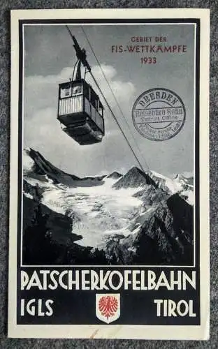 Gebiet der FIS-Wettkämpfe 1933 Patscherkofelbahn Igls Tirol Reiseprospekt