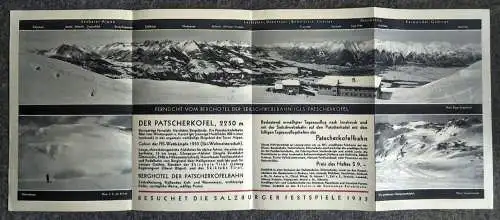 Gebiet der FIS-Wettkämpfe 1933 Patscherkofelbahn Igls Tirol Reiseprospekt