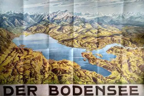 Alter Reise Prospekt der Bodensee Lindau Meersburg Reiseprospekt