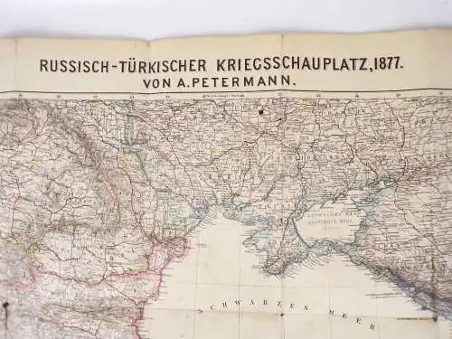 Landkarte Russisch Türkischer Krieg 1877 Petermann Justus Perthes Gotha