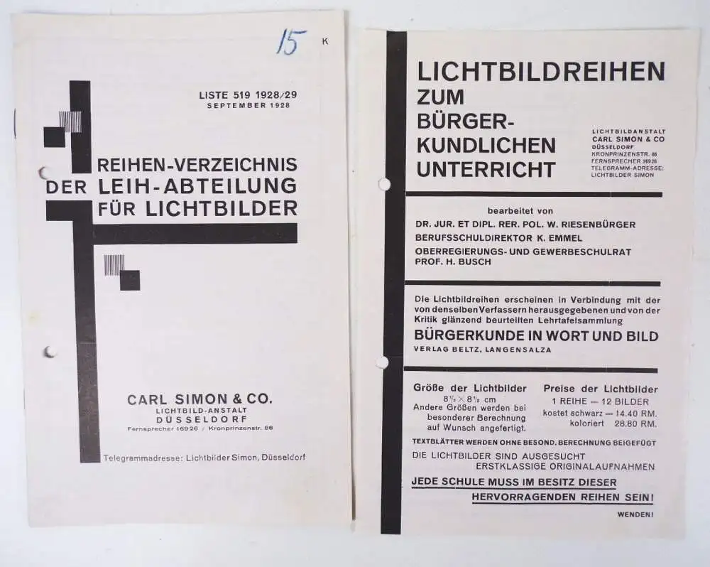 Werbung Lichtbilder Serien Apparate Epidiaskop Projektor um 1924 Film Vorführer 4