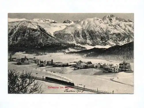 Ak Celerina im Winter 1908 Schlarigna Schweiz