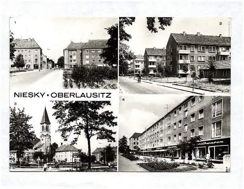 Ansichtskarte Niesky Oberlausitz Straße der Befreiung AWG Siedlung Gersdorfer St