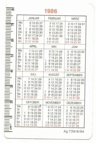 Taschenkalender Kongress des Deutschen Roten Kreuzes der DDR 1986