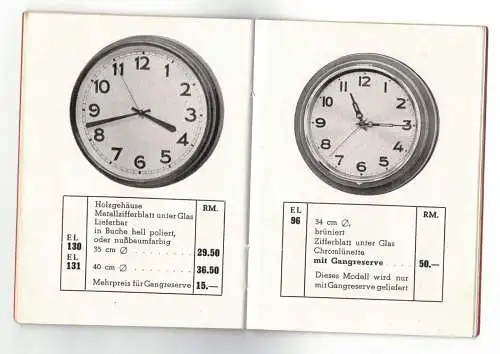 Katalog Synchron Zeit Uhren Ferdinand Körber Dresden 1930er 