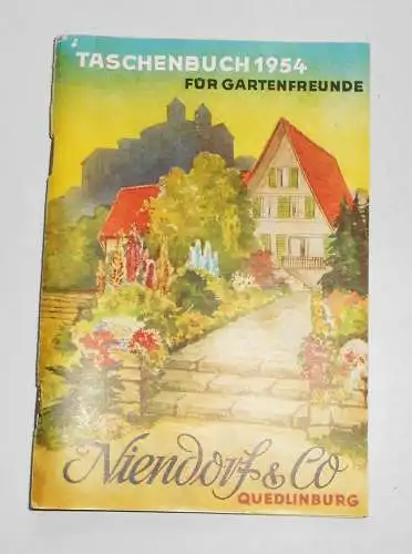 Taschenbuch 1954 für Gartenfreunde Niendorf & Co Quedlinburg ! (H2