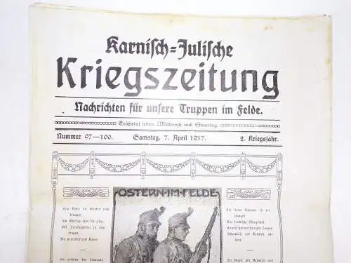 Karnisch Julische Kriegszeitung 1 Wk WW1 Zeitung