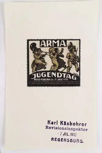 Dokumente Arma Jugend Tag 1912 Regensburg