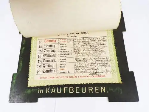 Kaufbeuren Kalender Reklame um 1900