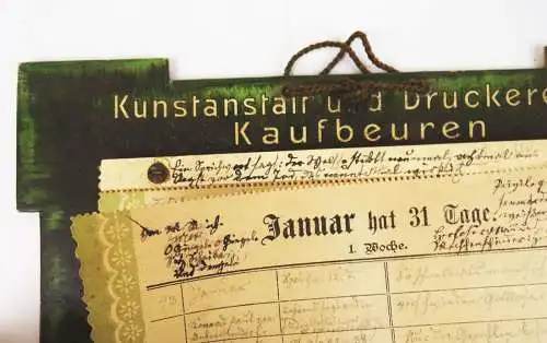 Kaufbeuren Kalender Reklame um 1900