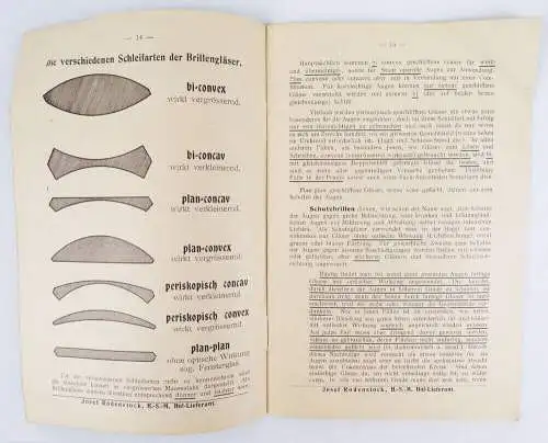 Josef Rodenstock München 1900 Optiker Brillen Gläser Augenschutz Reklame