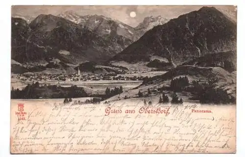 Ak Gruss aus Oberstdorf Panorama 1898