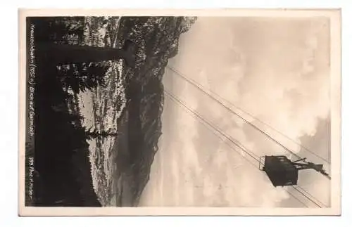 Foto Ak Kreuzeckbahn Blick auf Garmisch 1927