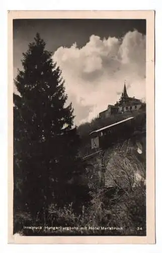Foto Ak Innsbruck Hungerburgbahn mit Hotel Mariabrunn 1928 Österreich