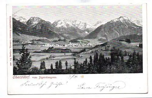 Ak Oberstdorf vom Jägersberg aus1903