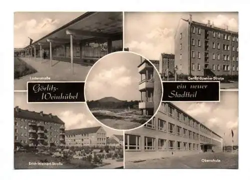 Ak Görlitz Weinhübel ein neuer Stadtteil Oberschule Gerda Boenke Straße 1968
