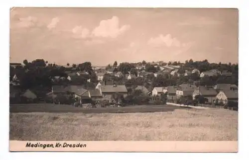 Foto Ak Medingen Kreis Dresden Ortsansicht