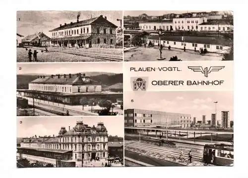 Ak Plauen Vogtland Oberer Bahnhof Empfangsgebäude 1980