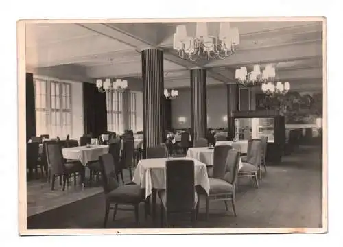 Foto Ak HOG Stadt Cottbus Speiserestaurant Teilansicht 1958